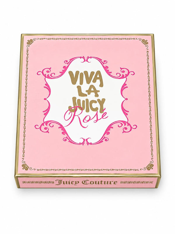Juicy Couture Viva La Juicy Rose gift set box with 50ml Eau de Parfum and rollerball duo